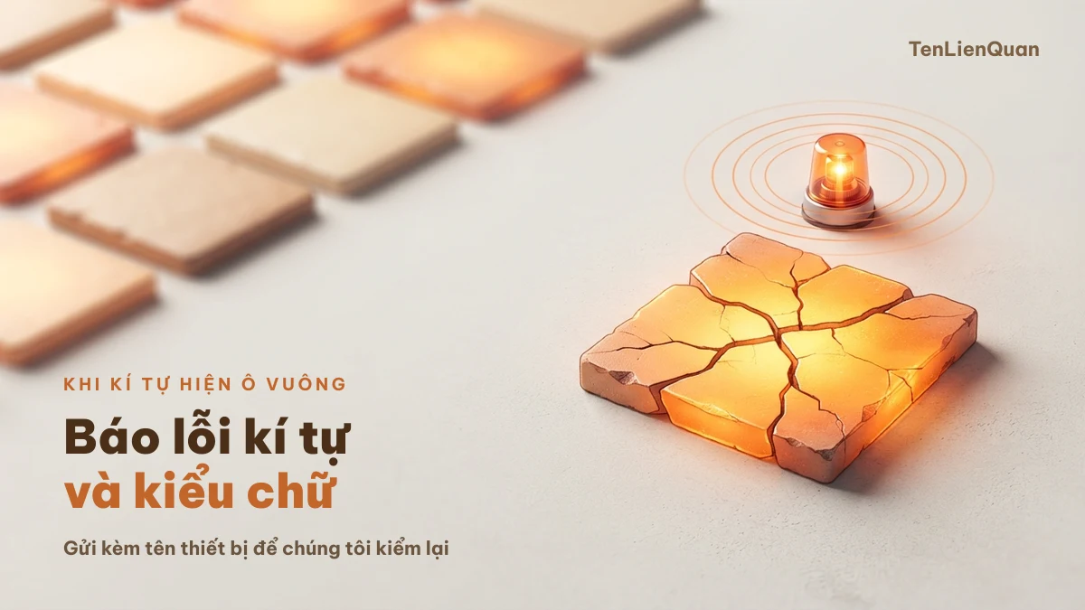Báo lỗi kí tự hiện ô vuông trống trên TenLienQuan