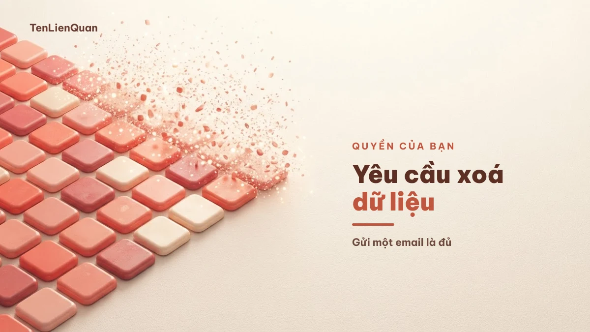 Yêu cầu xoá dữ liệu tại TenLienQuan Cách gửi yêu cầu xoá dữ liệu tới TenLienQuan qua email