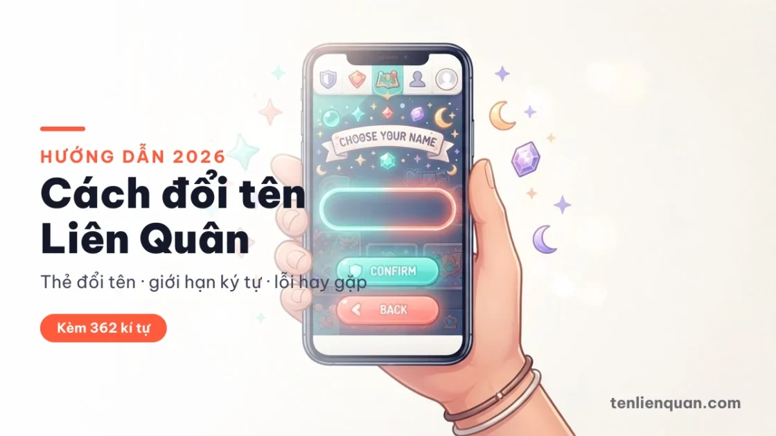 362+ Kí Tự ❤️ Cách Đổi Tên Liên Quân Đẹp 2026 – TenLienQuan
