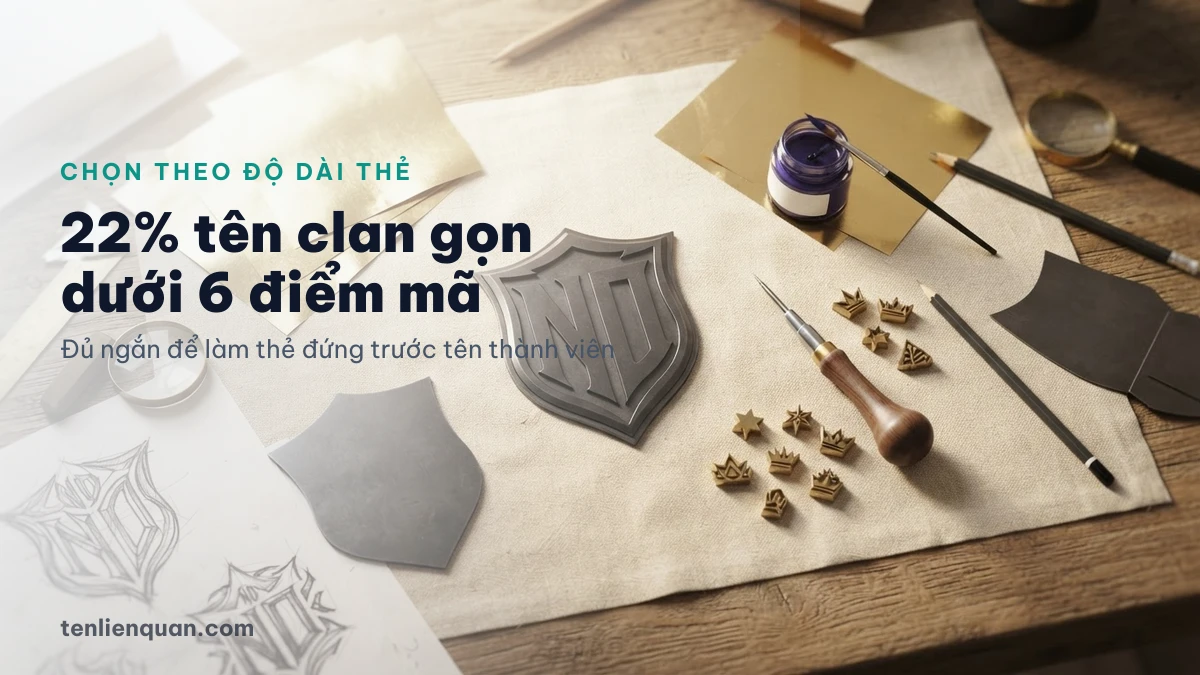 Phân bổ độ dài tên clan Liên Quân theo điểm mã