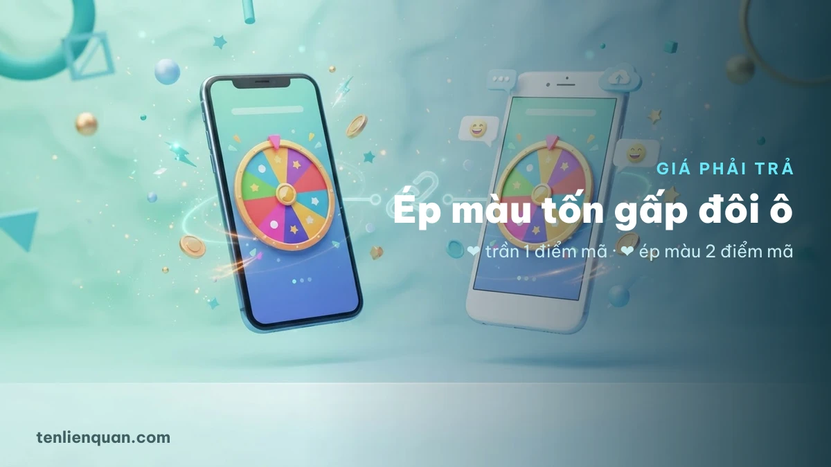 Kí tự màu tốn ô nhập Ép màu bằng bộ chọn biến thể tốn gấp đôi ô nhập