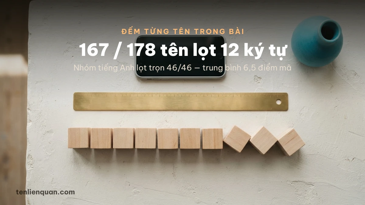 Tên FF và giới hạn 12 ký tự Đếm tên Free Fire lọt giới hạn 12 ký tự