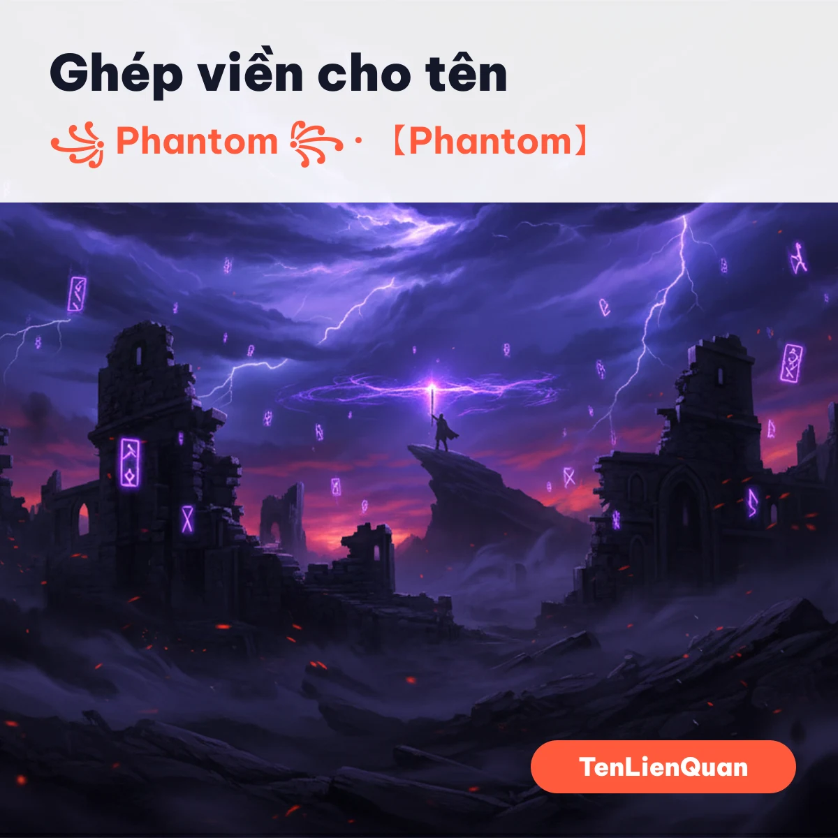 Tên ghép viền Liên Minh Ghép viền với tên Phantom cho Liên Minh Huyền Thoại