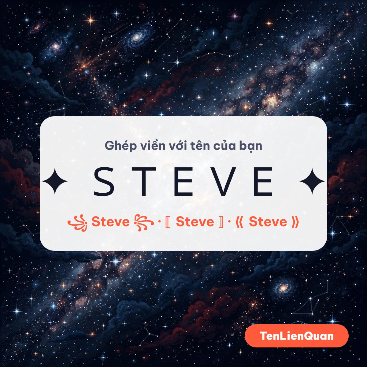 Tên ghép viền Minecraft Ghép viền với tên Steve cho Minecraft